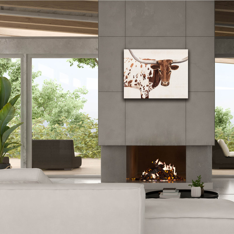  Art mural en toile «Sp Spot Steer 1» par Annie Warren, 34 po x 26 po, H 26 po x l 34 po