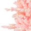 Deluxe Pre-Lit Pink Flocked Slim Fir Artificial Christmas Tree – 260 Warm White & Multi-Colour Lights, 9 Functions with Foot Pedal-129208493