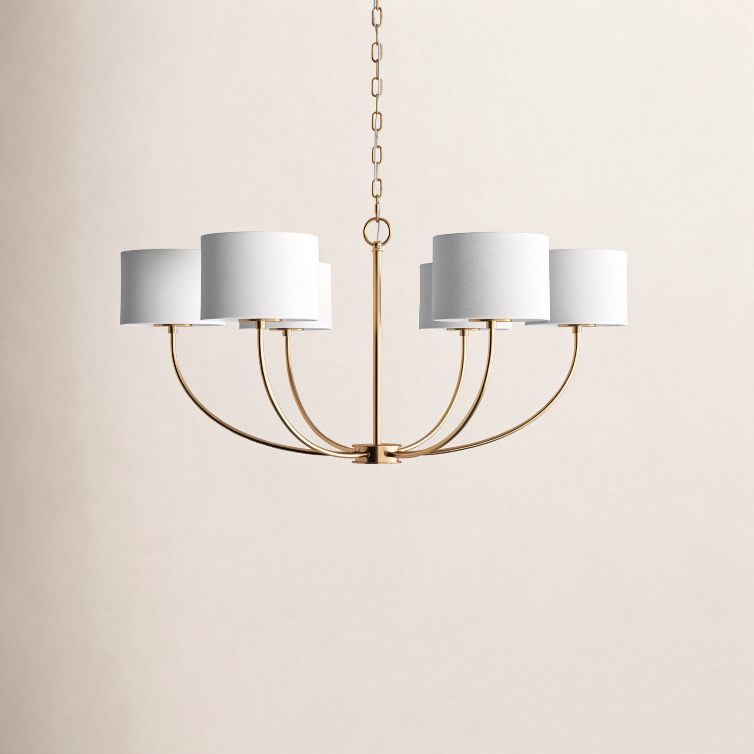 Tanyel 6-Light Chandelier, Burnished Brass