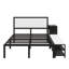 Lit plateforme en métal avec tablettes de rangement à niveaux, armoire de rangement en bois-1531065182-1531065155