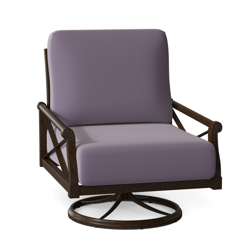 Andover Outdoor Rocker Chair, Canvas Bird's Eye Sunbrella® Canvas, Chestnut Brown