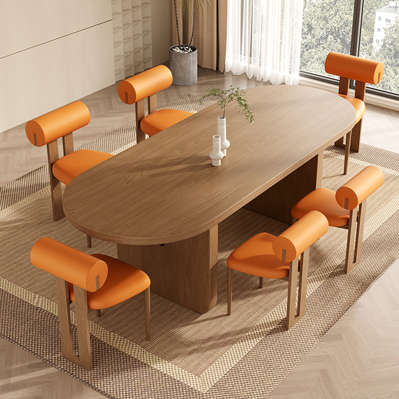 Ensemble de salle à manger Annechien, H 29,53 po x L 63 po x l 31,5 po, Brun, 7