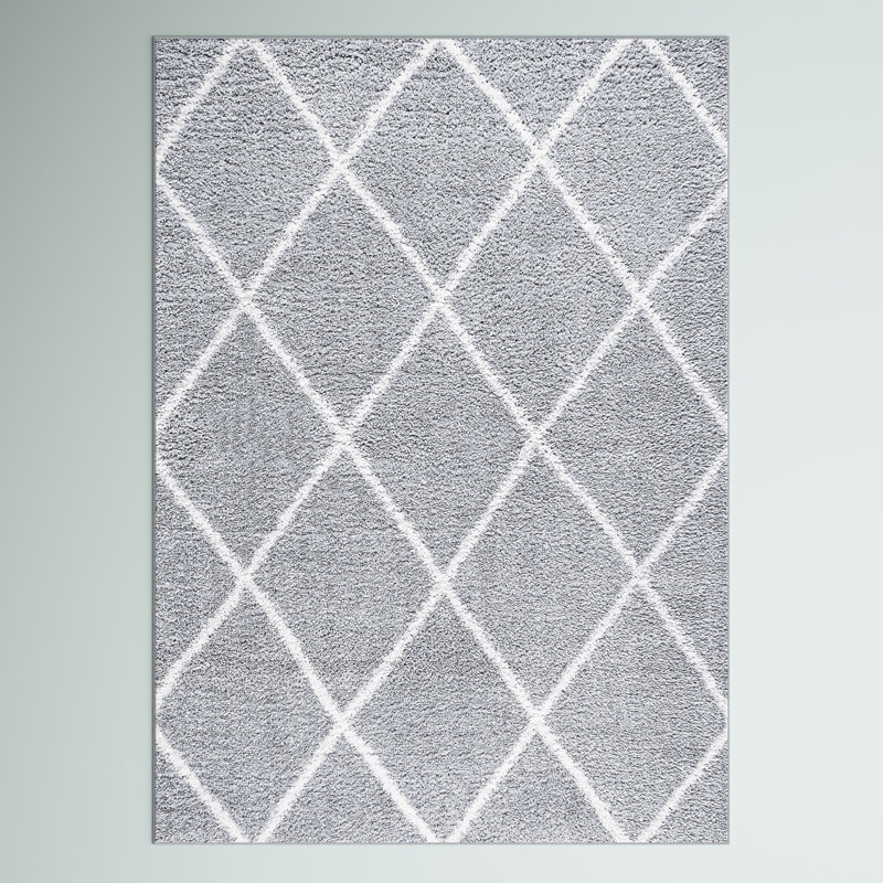 Tapis argenté Attebery, Rectangle 8 pi 9 po x 12 pi 2 po
