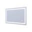 Miroir de salle de bain 40 po x 24 po à DEL avec éclairage avant et arrière, miroir de meuble-lavabo à intensité variable, 3 températures de couleur, antibuée, imperméable IP44, montage horizontal ou vertical, finition argentée