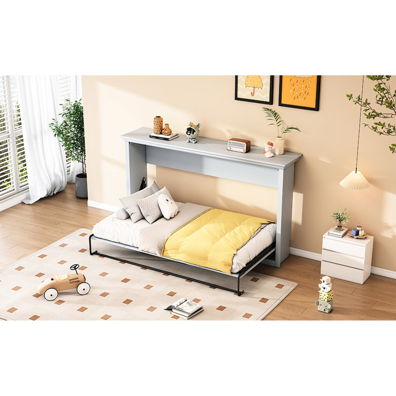 Lit simple pliant, gris - solide, lit espace uni, conscient