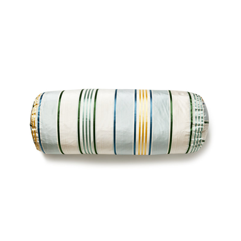 Charlotte Silk Bolster Pillow Cover & Insert, Celadon