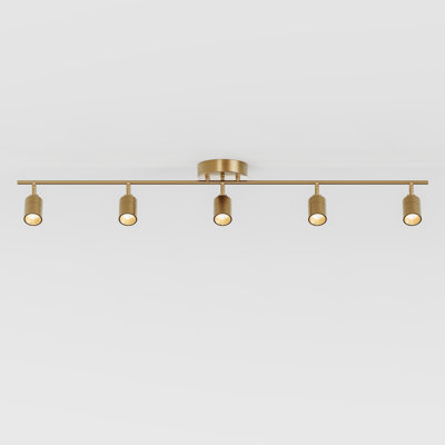 Shura 5-Light Integrated LED Track Light with Rotatable Heads, 4 ft. Track Lighting Kit, 3000k, 2450 Lumen