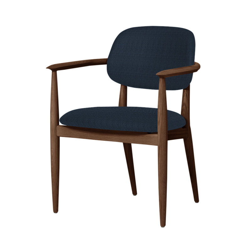 Slow Arm Chair, Natural Walnut, Steelcut Trio 124