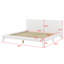 Structure de lit plateforme classique avec tête de lit, support en lattes de bois-250599816