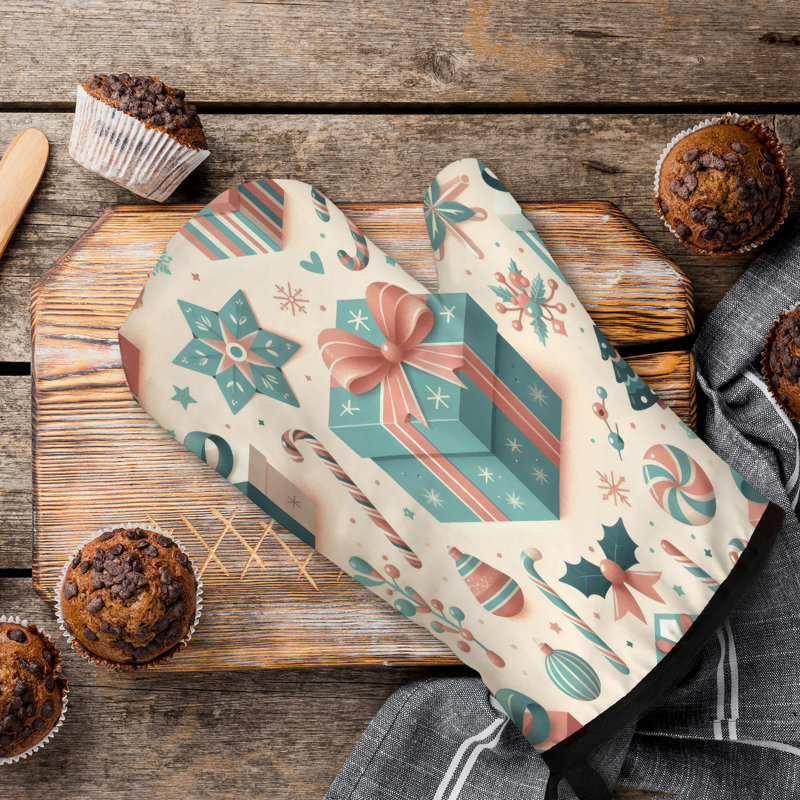Soft Winter Joy Oven Mitt Cotton Twill