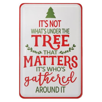 Signe de Noël «It's Not What the Under the Tree that Matters It's Who's Gathered Around It»