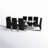 Mcnally 8-Person Dining Set with Marble Table Top-1142743940