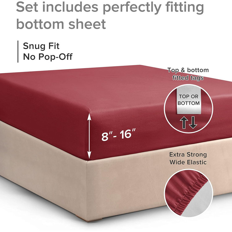 100% Cotton Fitted Sheet Only, 400 Thread Count Hotel Luxury Bedding, Soft & Breathable, Deep Pocket 8–16 Inch Mattress Fit
