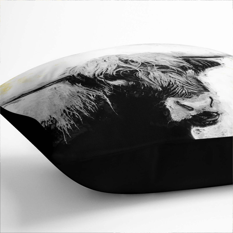 Square Throw Cushion, 40cm H x 40cm W x 15cm D, Black