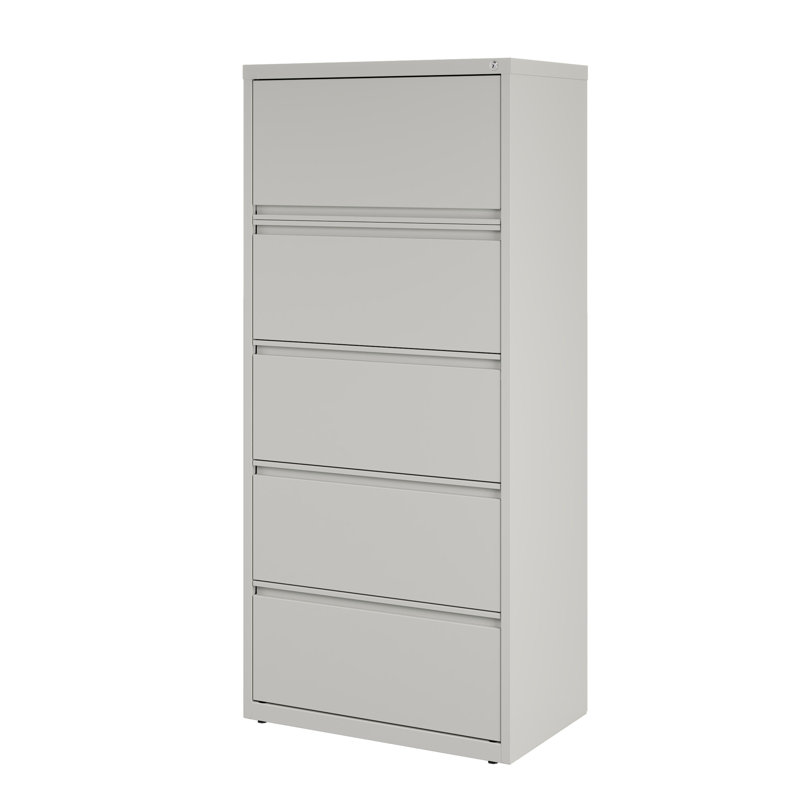 30'' Wide 5 -Drawer Steel File Cabinet, Light Gray
