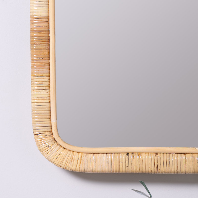 Brienne Arch Raffia Beveled Mirror