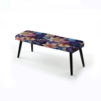 Banc rembourré à motif cachemire Zen Tranquility