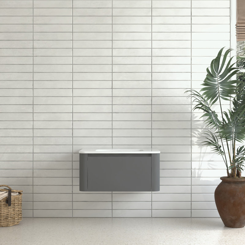 Meuble-lavabo mural avec lavabo et grand tiroir, 30"