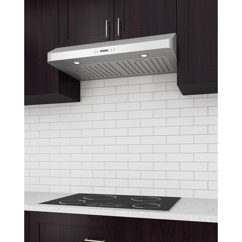 Hotte sous un meuble étroite à conduit 30 pouces 325 pi³/min Chef, Acier inoxydable