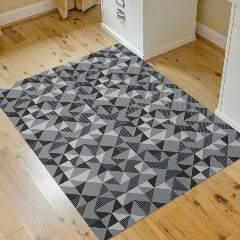 Tapis de chaise de bureau 35 po x 47 po Upper East Side, Gris