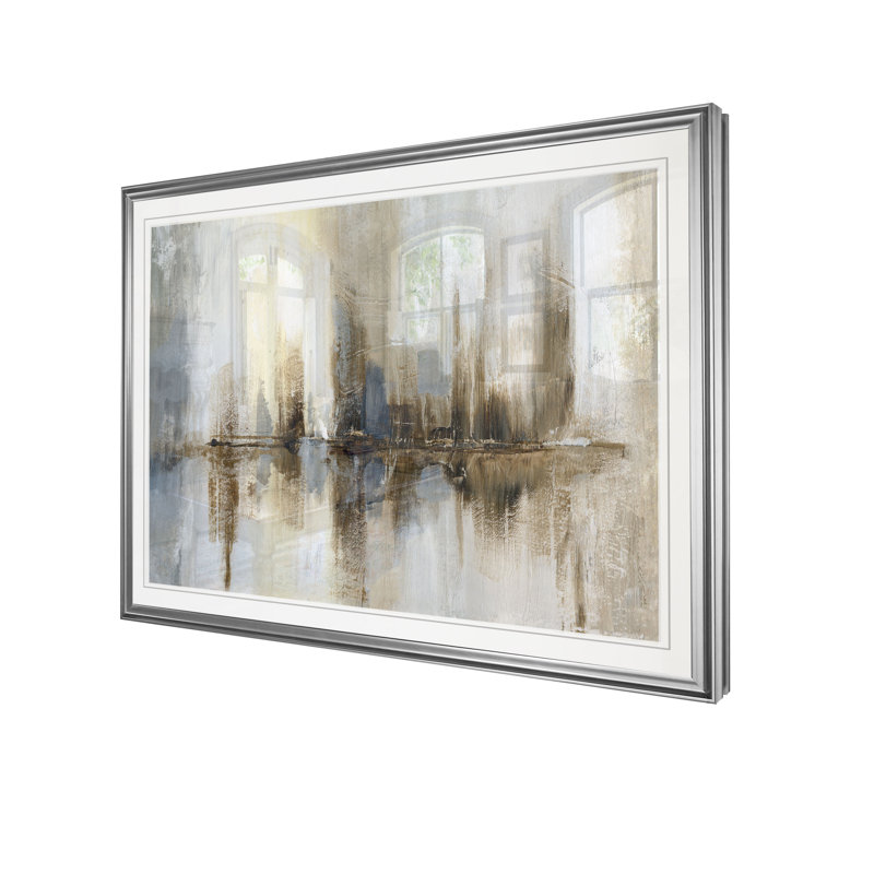 « harbor lights », impression, H 22 po x l 30 po x P 1,5 po, Cadre argenté
