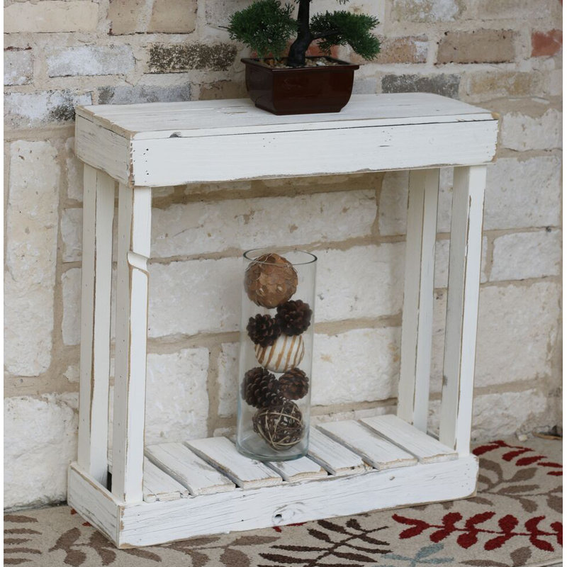 Console en bois massif 30 po Coker, Blanc