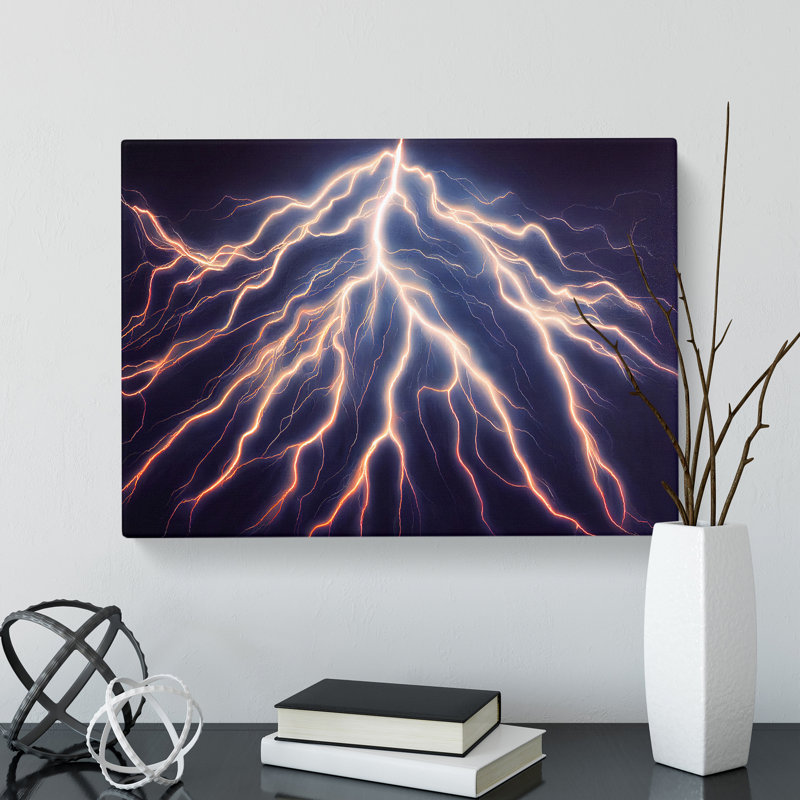 Enticing Lightning Bolts Vol.4 - Wrapped Canvas, 35cm H x 50cm W x 3cm D