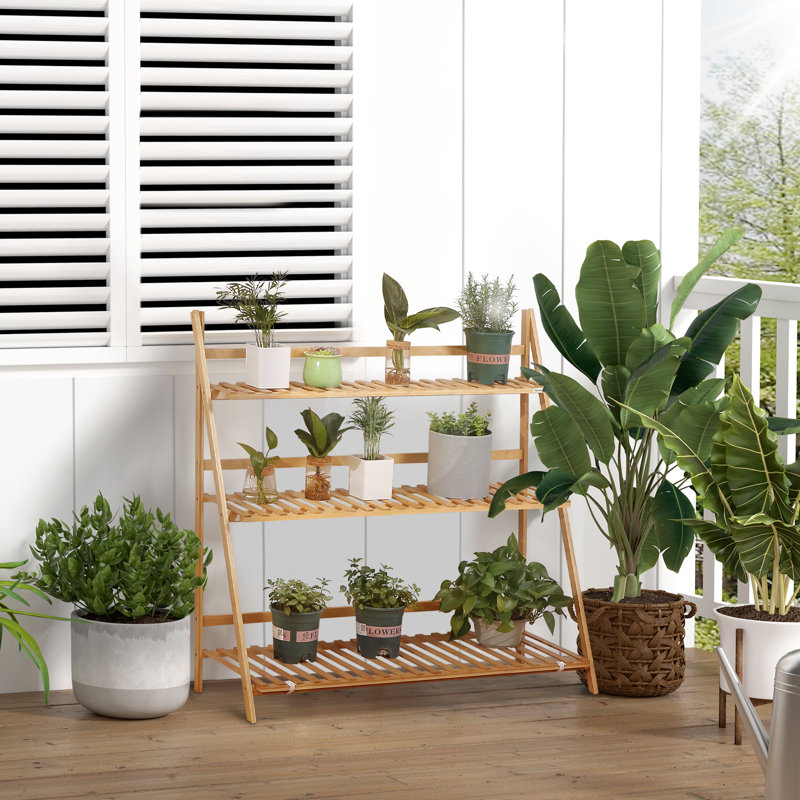 Awab Wood Plant Stand