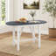 Ensemble de table de salle à manger 3 pièces en bois, hauteur de comptoir, avec abattants et 2 chaises rembourrées, pour petits espaces-1958984621-1958984623
