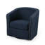 Modern Fabric Blue Swivel Chair - 32.75" Package Width Dimension Comfortable Rotating In Cover Handcrafted
