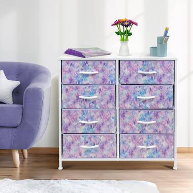 Sorbus Drawer Fabric Dresser for Bedroom Office and Home Purple