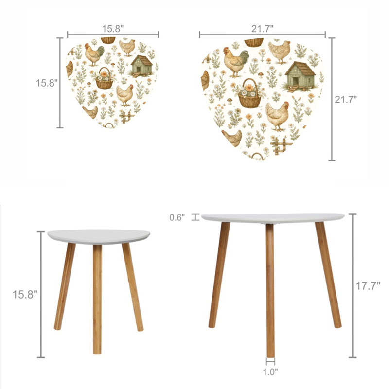 Ensemble de 2 tables gigognes Triangle Nesting