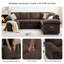 Canapé-lit modulaire en U à 7 places avec rangement pour lit escamotable et repose-pieds 107,9 po Waldorf-129212708