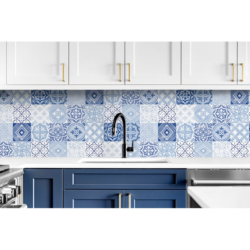 Geometric Vinyl Peel & Stick Wallpaper Roll by Stacy Garcia Home, Glacier Blue