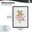 Ballerine Teddy Bear, reproduction encadrée sous verre, design par Amy Hall-996726955-996726952