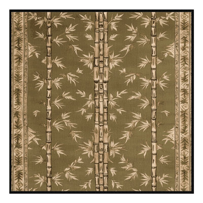 Machine Washable Art Deco Brown Area Rug