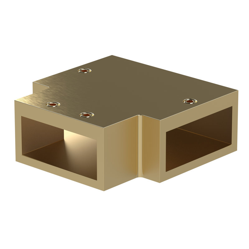 T-Piece For Flat Support Bar, Wetroom Accessory, Brass