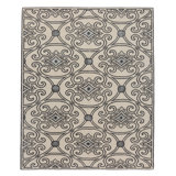 Marquis Geometric Area Rug in Gray/Silver/White