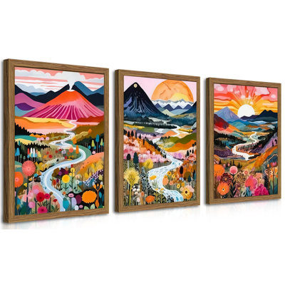 Art mural en bois Boho