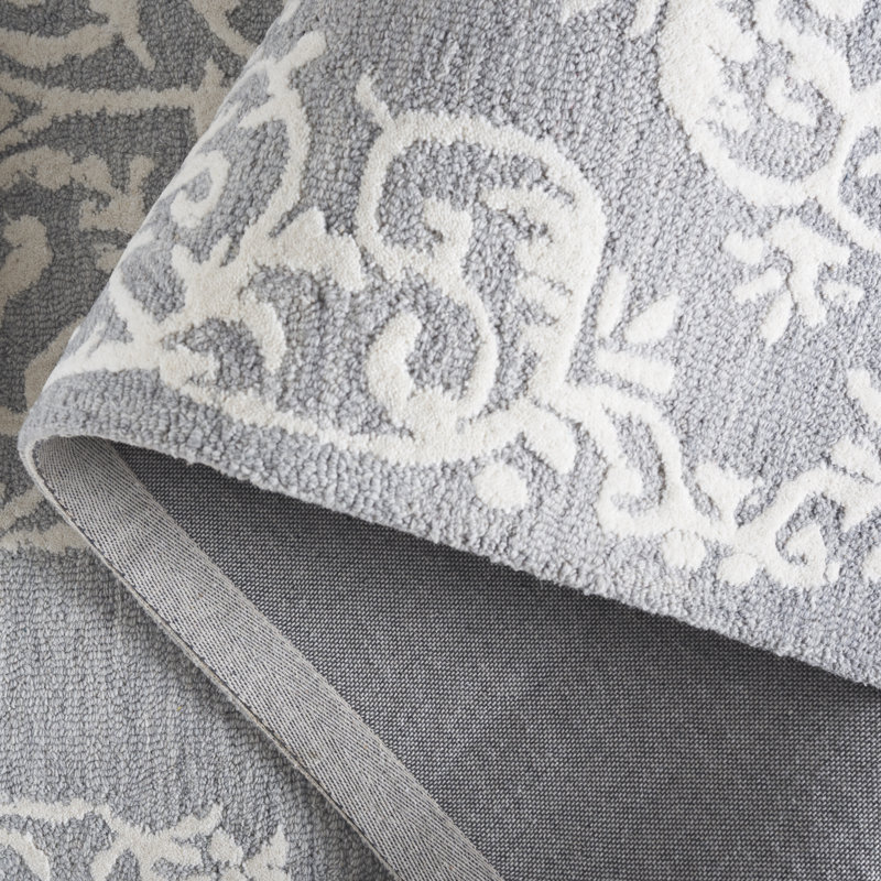Metro 710 Hand Tufted 80% Wool; 20% Cotton Damask Rug, Square 6'