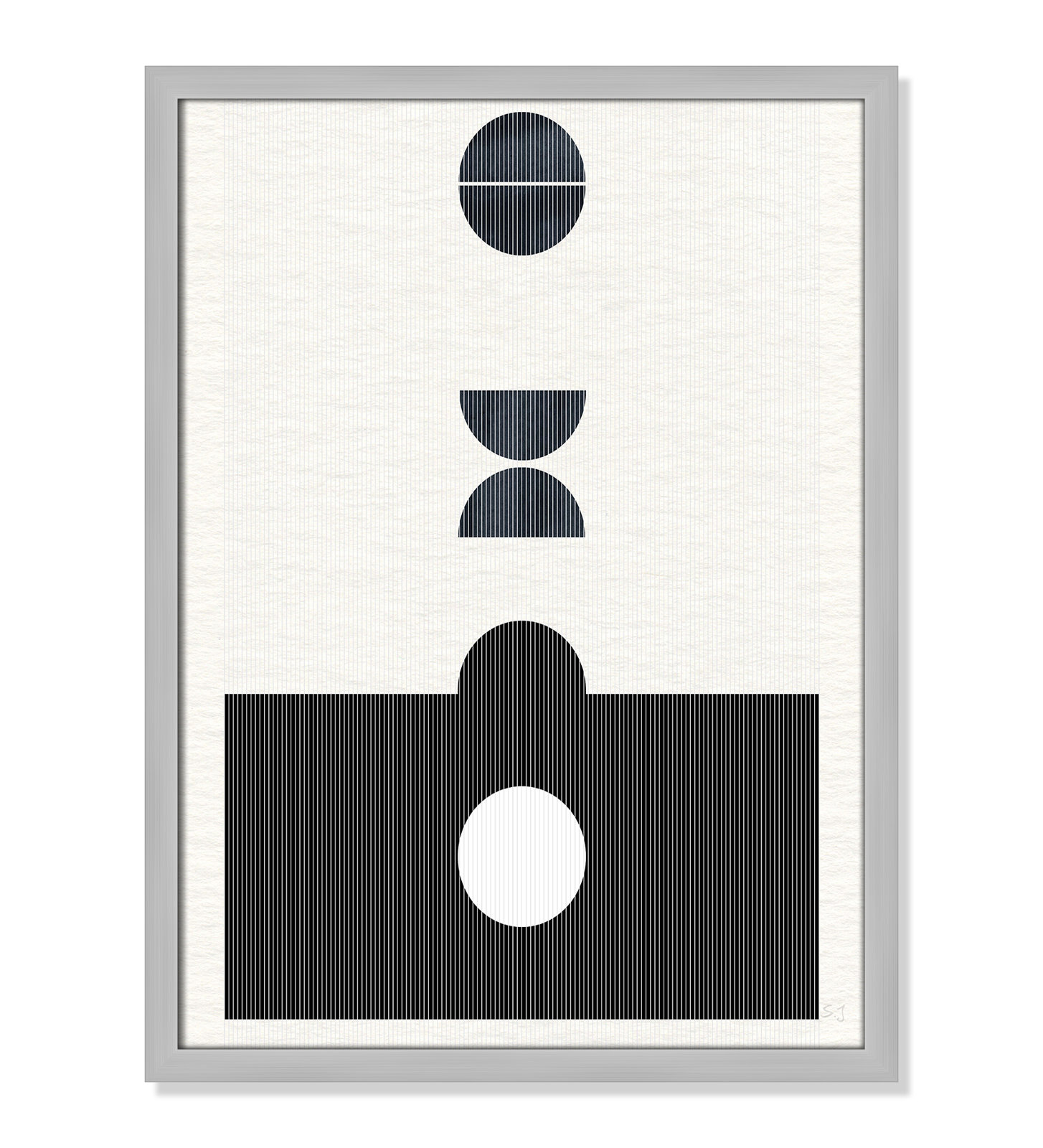Eclipse I Print by Susan Jill, Matte Silver Framed, 23" H x 17" W x 0.75" D