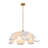 Luminaire suspendu 6 lumières Elsie en laiton chaud