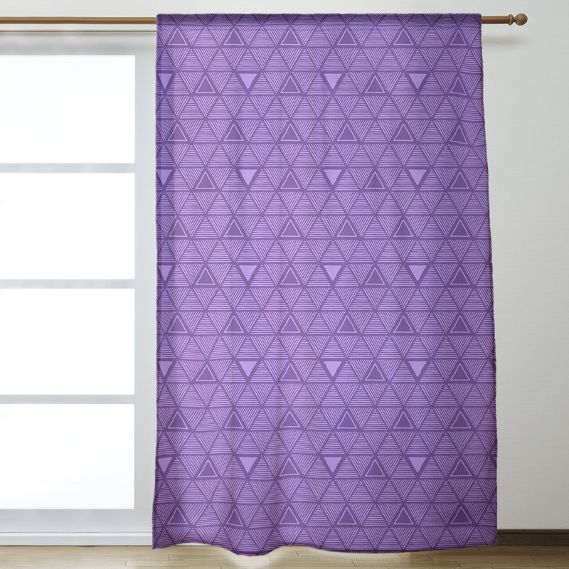 Jordao Room Darkening Curtain Single Panel, Dark Purple