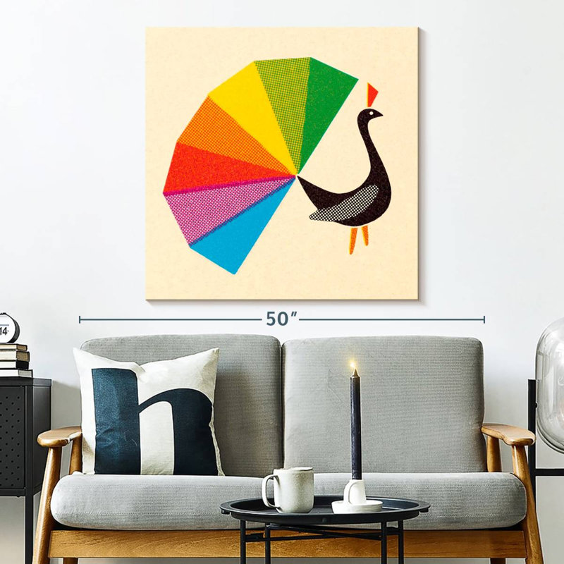 Brampt Rainbow Tail Peacock, 33" H x 33" W