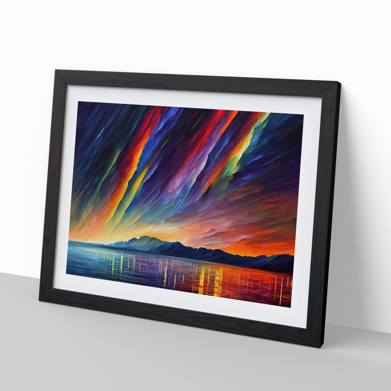 Special Aurora Borealis Vol.1 Abstract - Framed Print, Black, 25cm H x 34cm W x 2cm D