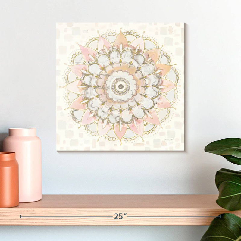 Mandala moderne champagne moderne, H 16 po x l 16 po