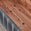 Banc de rangement en velours avec placage en bois de cèdre-607485848