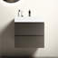 Meuble-lavabo mural 24 po gris avec lavabo, double tiroir de style moderne, araignée silencieuse, non-moderne, tiroirs pratiques, étoile de mer, sophistiqué-131262323