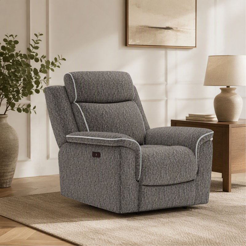 Fauteuil inclinable électrique Zero-Gravity en ardoise mouchetée
