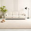 Élégant canapé modulaire à trois places beige avec tissu chenille - Parfait pour le salon et la chambre à coucher-309548595